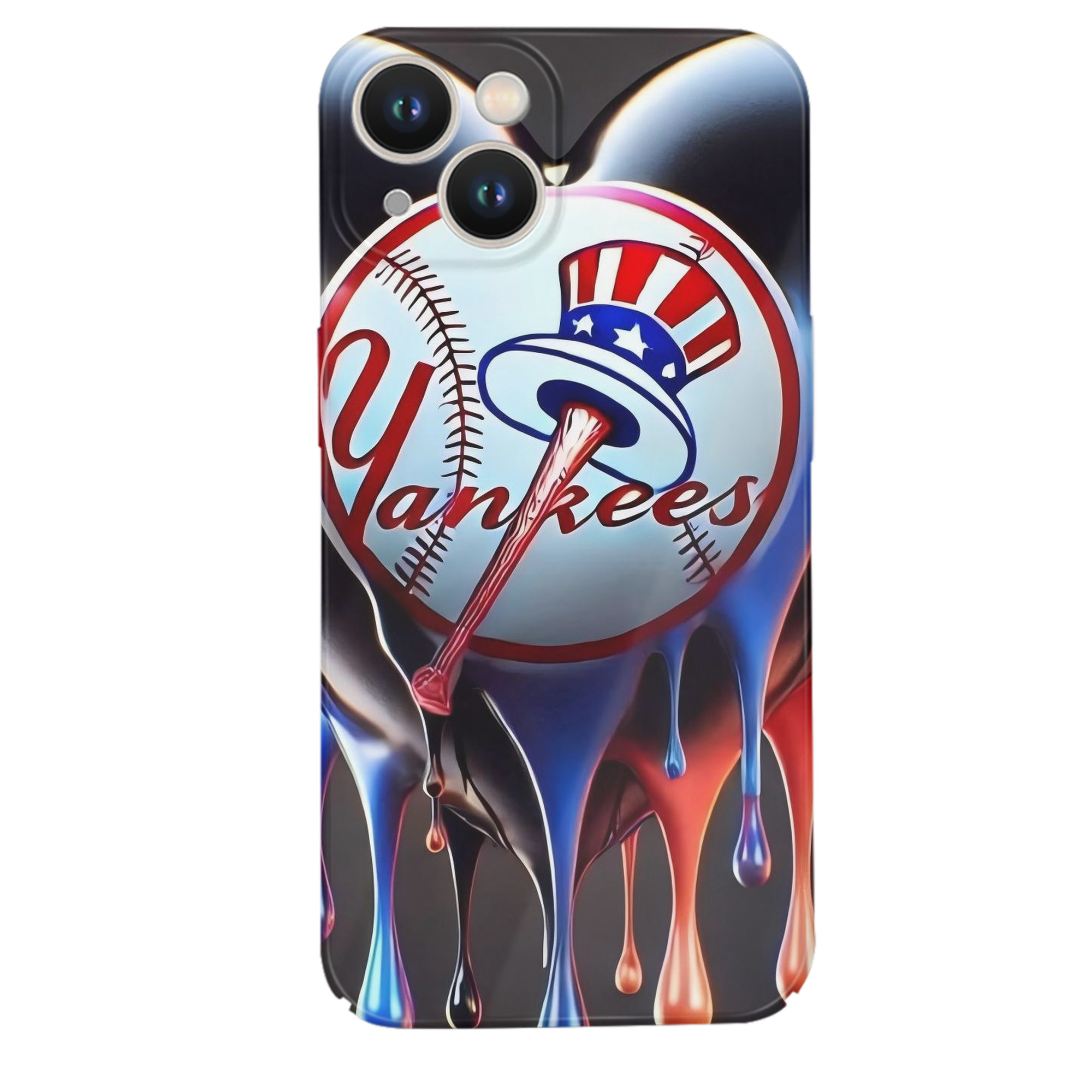 New York Yankees Heart IPhone 14 Series Full-Cover Hard Case – Shockproof With Raised Camera Protection – Precise Cutouts, Wireless Charging Compatible – Durable, Anti-Yellowing, Easy To Clean